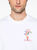 Tricou Casablanca, Rainbow Print, White