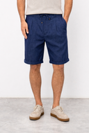 Pantaloni scurti Brunello Cucinelli Chevron Bermuda Shorts, Bleumarin