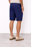 Pantaloni scurti Brunello Cucinelli Chevron Bermuda Shorts, Bleumarin