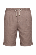 Pantaloni scurti Brunello Cucinelli Chevron Bermuda Shorts, Beige
