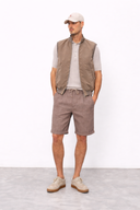 Pantaloni scurti Brunello Cucinelli Chevron Bermuda Shorts, Beige