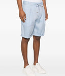 Pantaloni scurti Brunello Cucinelli Chevron Bermuda Shorts, Blue
