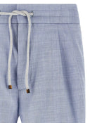 Pantaloni scurti Brunello Cucinelli Chevron Bermuda Shorts, Blue