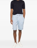 Pantaloni scurti Brunello Cucinelli Chevron Bermuda Shorts, Blue