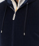 Jacheta STEFANO RICCI, Blue velvet jacket with cashmere