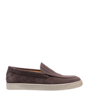 Loafers BRUNELLO CUCINELLI, Logo, Herringbone Pattern, Suede, Brown