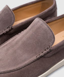 Loafers BRUNELLO CUCINELLI, Logo, Herringbone Pattern, Suede, Brown