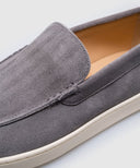 Loafers BRUNELLO CUCINELLI, Logo, Herringbone Pattern, Suede, Grey