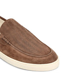 Loafers BRUNELLO CUCINELLI, Logo, Herringbone Pattern, Suede, Maro