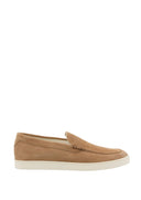Loafers BRUNELLO CUCINELLI, Logo, Herringbone Pattern, Suede, Beige