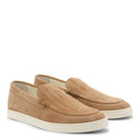 Loafers BRUNELLO CUCINELLI, Logo, Herringbone Pattern, Suede, Beige