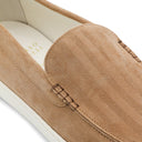 Loafers BRUNELLO CUCINELLI, Logo, Herringbone Pattern, Suede, Beige