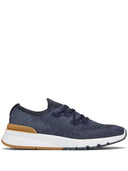 Sneakers BRUNELLO CUCINELLI, Mesh Knitted, Lace Up, Navy Blue