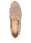 Loafers BRUNELLO CUCINELLI, topstitched leather loafers, Beige