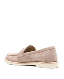 Loafers BRUNELLO CUCINELLI, topstitched leather loafers, Beige
