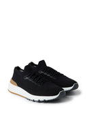 Sneakers BRUNELLO CUCINELLI, Knitted Detail, Low Top, Black
