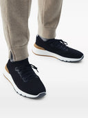 Sneakers BRUNELLO CUCINELLI, Knitted Detail, Low Top, Black