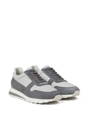 Sneakers BRUNELLO CUCINELLI, Grained Calfskin, Grey