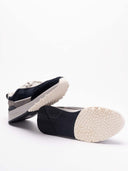 Sneakers BRUNELLO CUCINELLI, Grained Calfskin, Logo Insert, Navy Blue