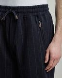 Pantaloni ELEVENTY din lana Loro Piana – Bleumarin