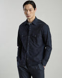 Jacheta ELEVENTY,SUEDE LEATHER AND JERSEY JACKET