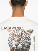 Tricou IH NOM UH NIT, Leopard Print, Small Logo, White