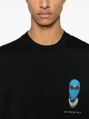 Tricou IH NOM UH NIT, Small Front Blue Mask Print, Black