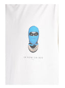 TRICOU IH NOM UH NIT, Blue Mask On print, Regular Fit, Alb