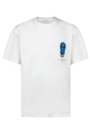 TRICOU IH NOM UH NIT, Blue Mask On Front Print, Regular Fit, Alb