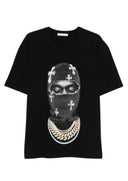 Tricou IH NOM UH NIT, Mask Crosses Print, All Black