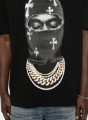 Tricou IH NOM UH NIT, Mask Crosses Print, All Black