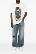 Tricou IH NOM UH NIT, Mask Crosses Print, All White