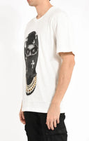 Tricou IH NOM UH NIT, Mask Crosses Print, All White