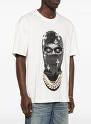Tricou IH NOM UH NIT, Mask Crosses Print, All White
