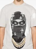 Tricou IH NOM UH NIT, Mask Crosses Print, Grey