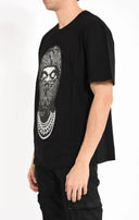 Tricou IH NOM UH NIT, Paisley Mask Graphic in Front, Regular Fit, Negru