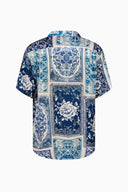 Camasa IH NOM UH NIT, Bowling Shirt Old Cards, Bleu