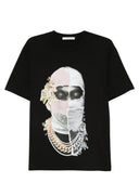 Tricou Ih Nom Uh Nit, Newspaper Mask, All Black