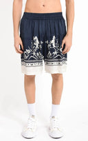 Pantaloni scurti IH NOM UH NIT bermuda blue flower print, Blue