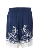 Pantaloni scurti IH NOM UH NIT bermuda blue flower print, Blue