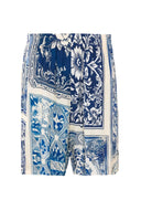 Pantaloni scurti IH NOM UH NIT, Baroque Print Shorts, Blue