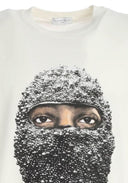 Tricou Ih Nom Uh Nit, White mask on -print T-shirt, Regular Fit, Alb