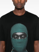 Tricou IH NOM UH NIT, Dark Green Mask Print in Front, Black
