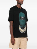 Tricou IH NOM UH NIT, Dark Green Mask Print in Front, Black