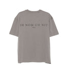 Tricou IH NOM UH NIT, Grey graphic-print T-shirt