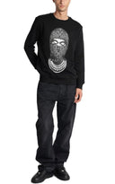 Bluza Ih Nom Uh Nit,Mask Printed Crewneck Sweatshirt