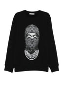Bluza Ih Nom Uh Nit,Mask Printed Crewneck Sweatshirt