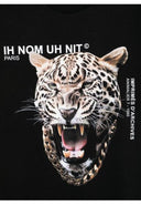 Tricou IH NOM UH NIT, Tiger Print in Front, Negru