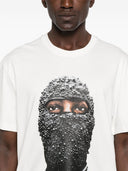 Tricou Ih Nom Uh Nit, Grey Diamonds mask-print T-shirt, Alb
