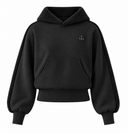 HANORAC Moose Knuckles, Mixed Media Bunny Hoodie, Negru